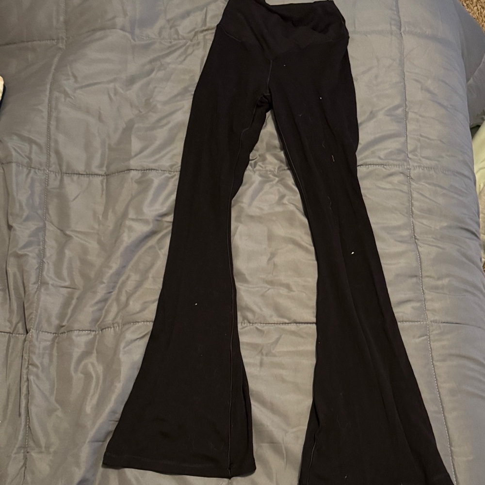 Black Aerie Flared Leggings